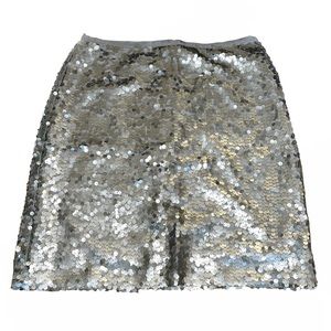 J.Crew Silver Sequin Skirt